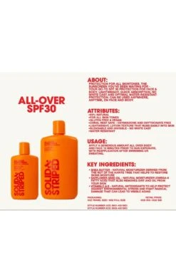Solid & Striped All-Over Sunscreen -Underwear Specialty Shop all over sunscreen 112524