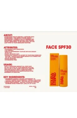 Solid & Striped Face Sunscreen -Underwear Specialty Shop face sunscreen 783337