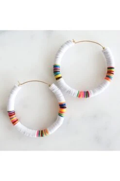 ALLTHEMUST Heishi Hoop Earrings